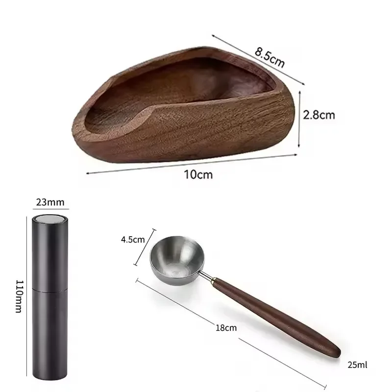 Sabeli Kaffeeset Aus Holz – Mit Bohnenschale, Sprühflasche & Messlöffel – Für Kaffee Und Tee