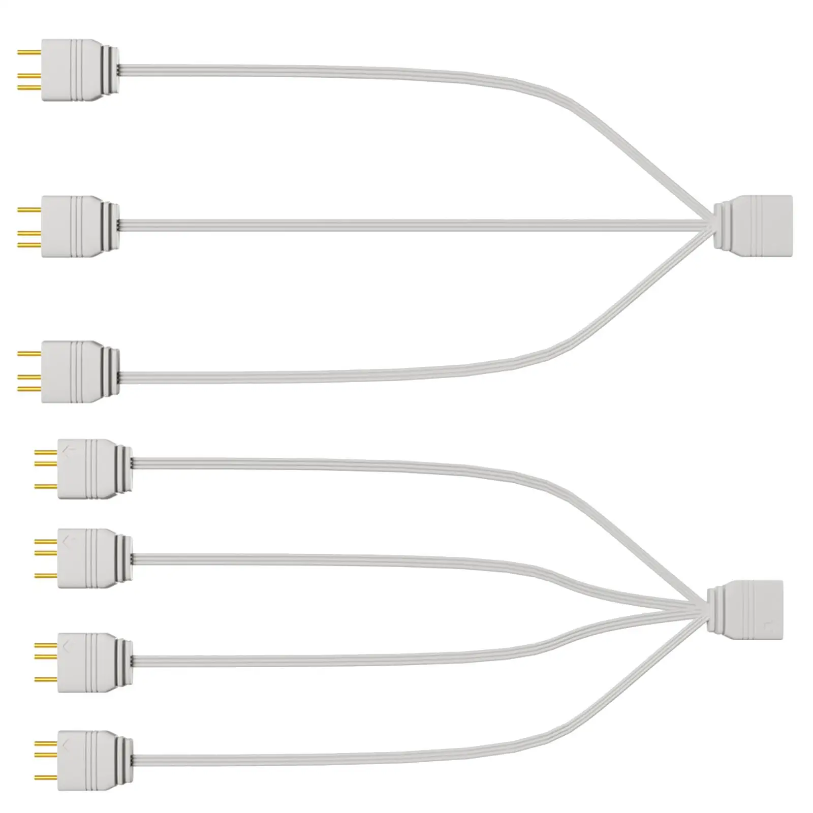 선풍기 팬 PC용 ARGB 스플리터 인터페이스 어댑터, 5V, 3 핀