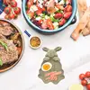 Wooden Bunny Plate Bunny Shape Appetizer Tray Easter Wooden Serving Plates Rustic Decorative Charcuterie Board For Parties 2