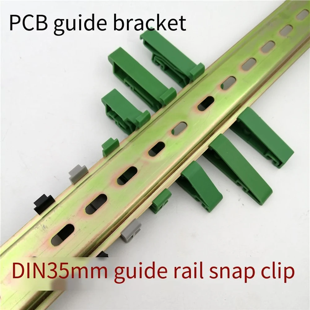 

2pcs C45 PCB Mounting Brackets Screws Green For DIN 35 Mounting Rails Adapter Connectors Mounting Brackets