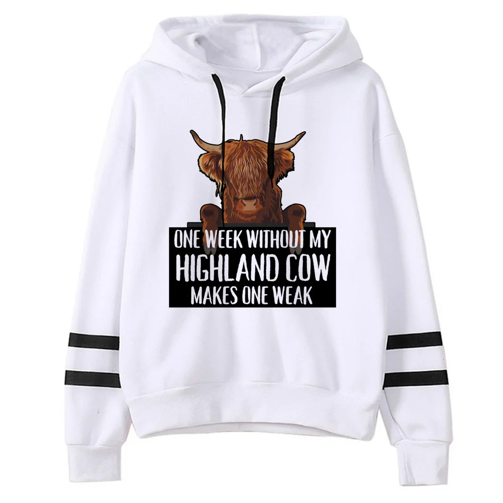 HighlandCowhoodieswomengothicvintageanimeHoodHoodedShirtwomen