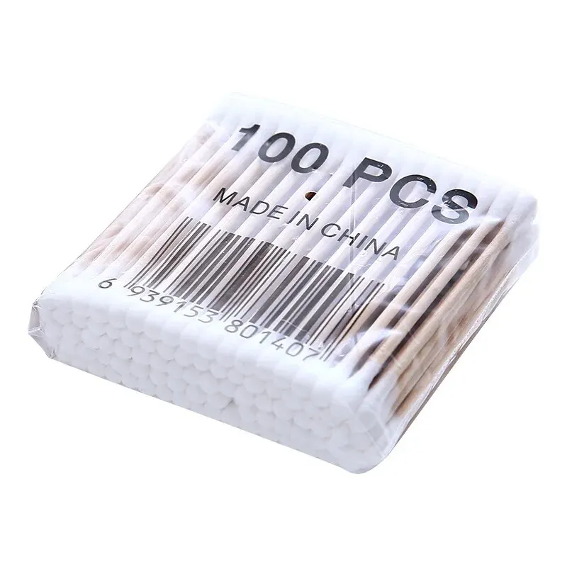 cotton swabs 500Pcs Double Head Cotton Swab Makeup Cotton Buds Household Makeup Removal Ear Digging Hygiene Cleaning Disposable Swabs