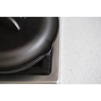 Seasoned Cast Iron 12 Inch Lid Oven Safe Induction Compatible Cookware Durable Easy to Clean Family Tradition Cooking Essential 6