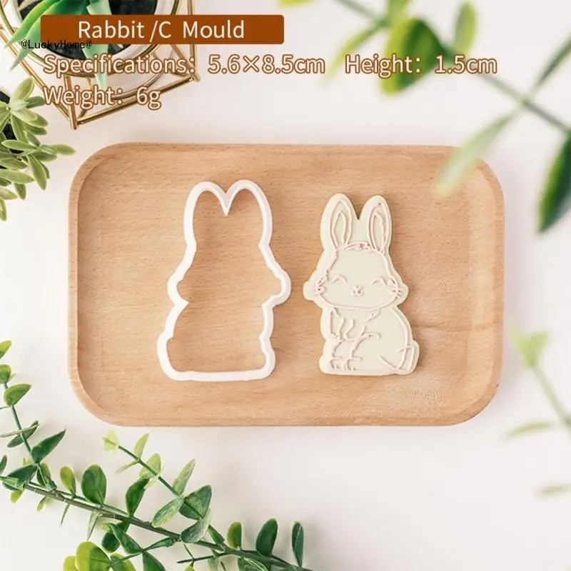 Plastic Biscuit Mold Easter Series Biscuit Stamps Kitchen DIY Baking Accessories 11UA
