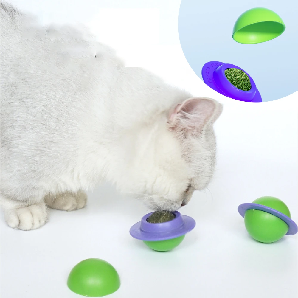 

Cat Catnip Ball Toys Natural Healthy Catmint Licking Snacks Cat Sucker Interactive Toy Teeth-grinding Snack
