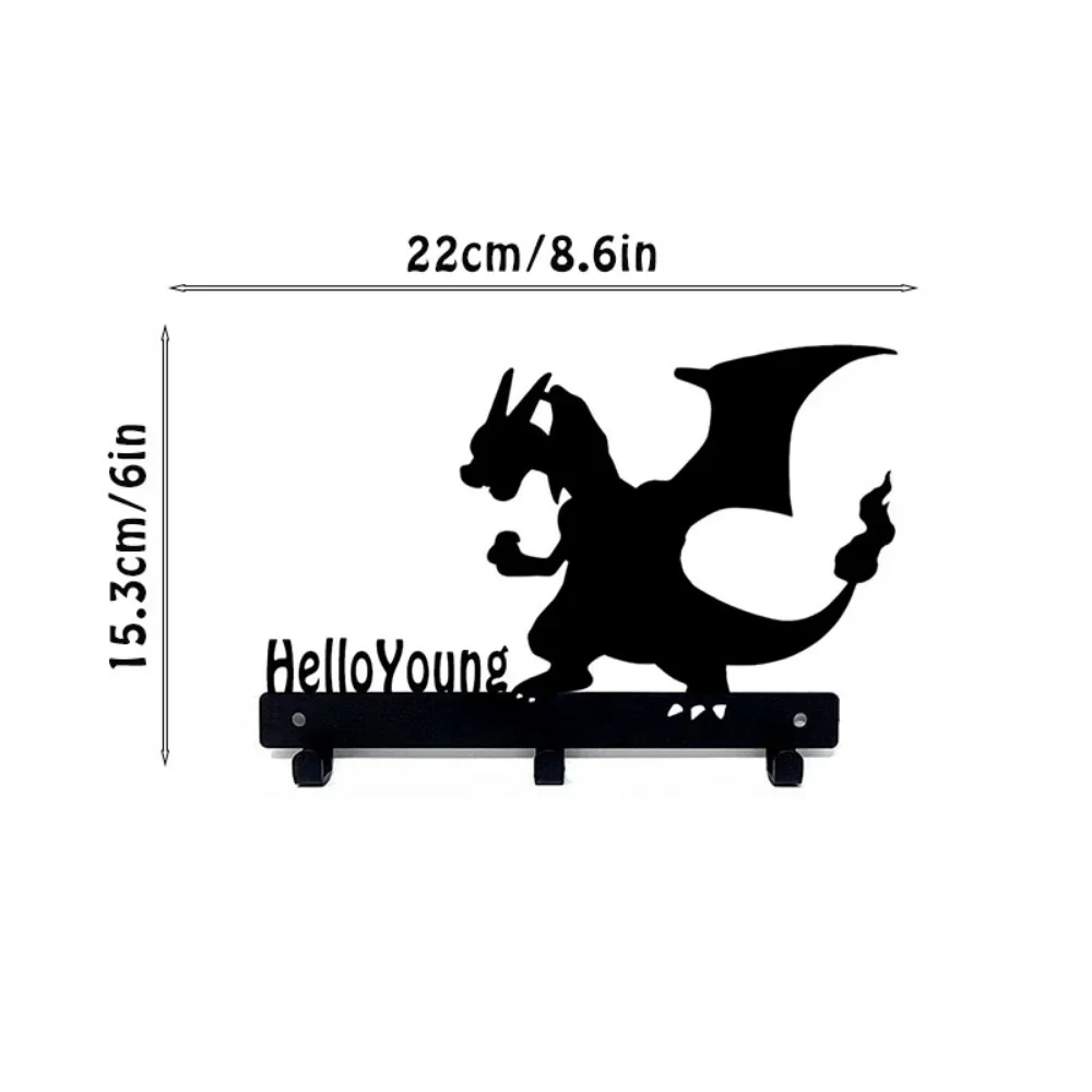1pc of Mighty Fire Dragon Coat Key Traction Rope Wall Mount Bracket Storage Rack Towel Rack Storage Rack Storage Rack Iron Art 2