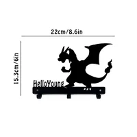 1pc of Mighty Fire Dragon Coat Key Traction Rope Wall Mount Bracket Storage Rack Towel Rack Storage Rack Storage Rack Iron Art 2