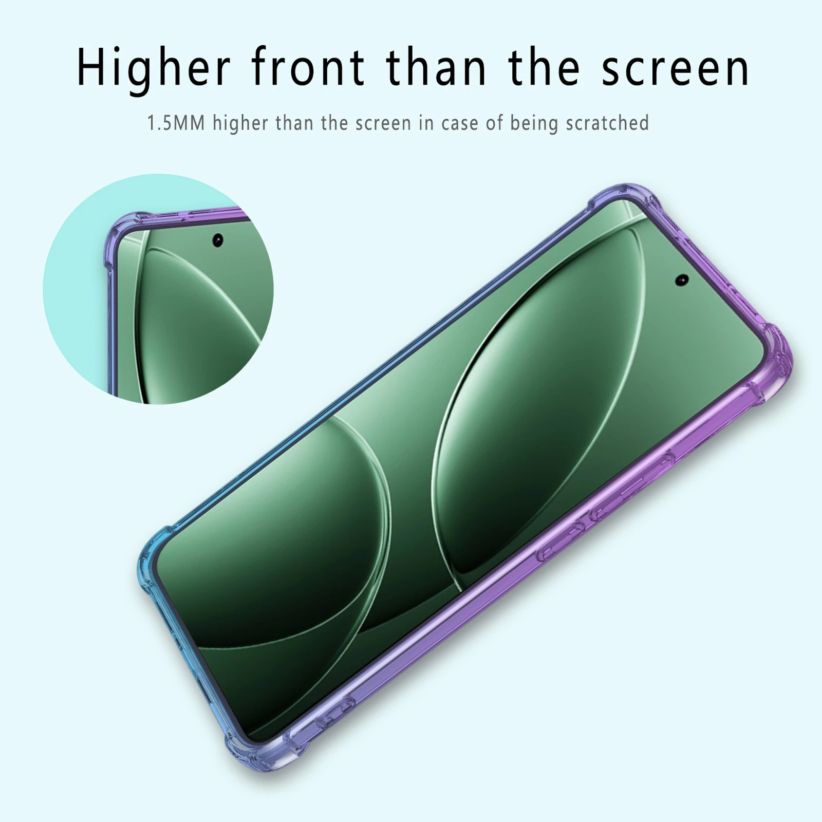Gradient Airbag TPU Shockproof Protective Case Cover