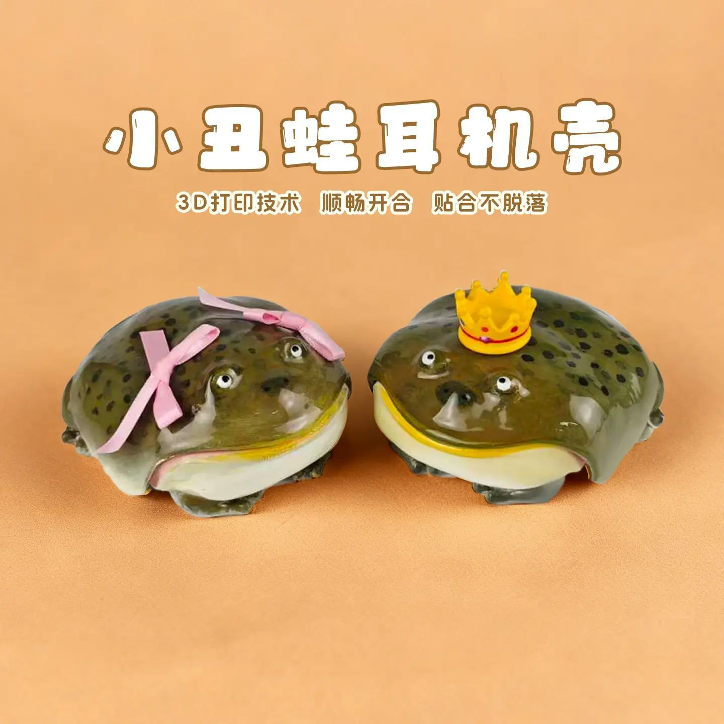 Handcrafted Ugly Frog Earphone Case for AirPods - Charming Pink Bow Design, Ideal Gift for Friends S64368c223c2b40b981dcbac8aecb46cfA