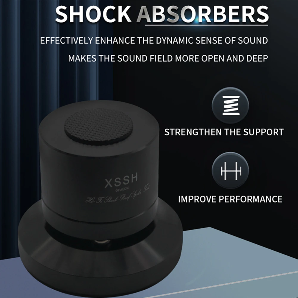 Base Cerâmica Shock Absorber Bandeja de Cabo Ajustável Bola Foot Speaker Stand Pés Isolação Spike Pcs Pcs Aço Inoxidável - Image 3