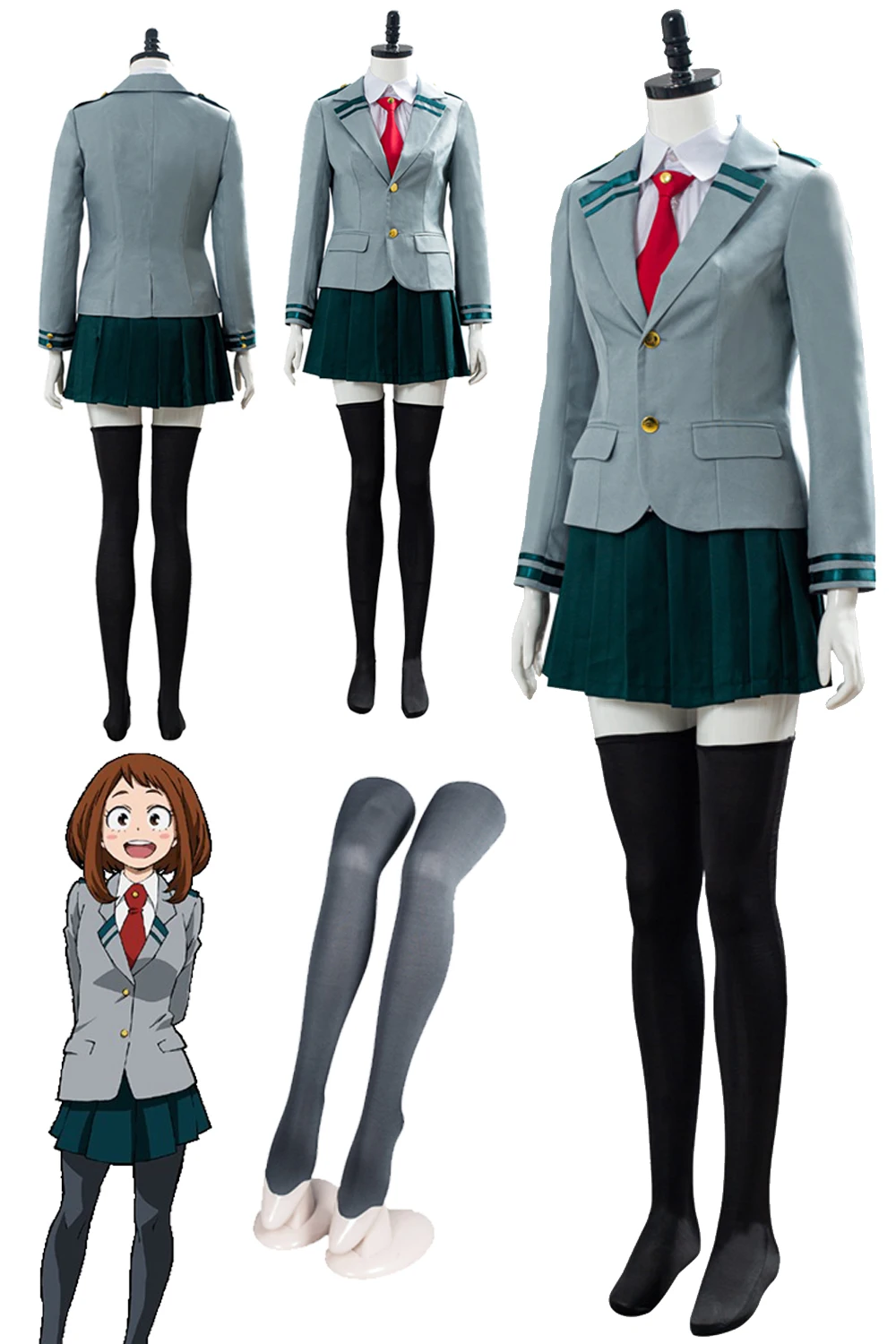

Ochaco Uraraka Cosplay Role Play School Uniform Anime My Hero Cosplay Academia Costume Women Fantasy Fancy Dress Party Clothes