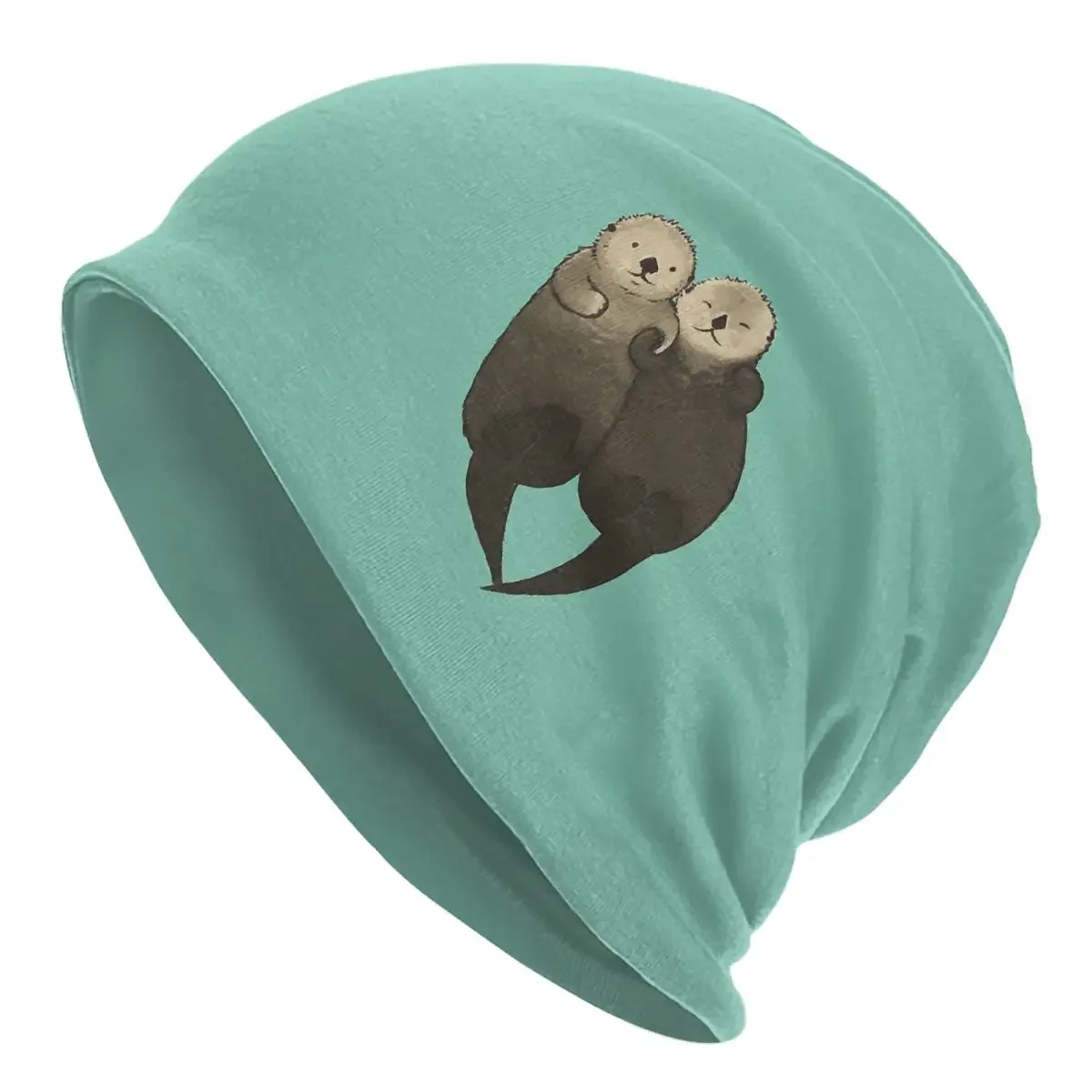 

Significant Otters - Otters Holding Hands Unisex Adult Beanies Caps Knitting Bonnet Hat Warm Hip Hop Autumn Winter Skullies Hats