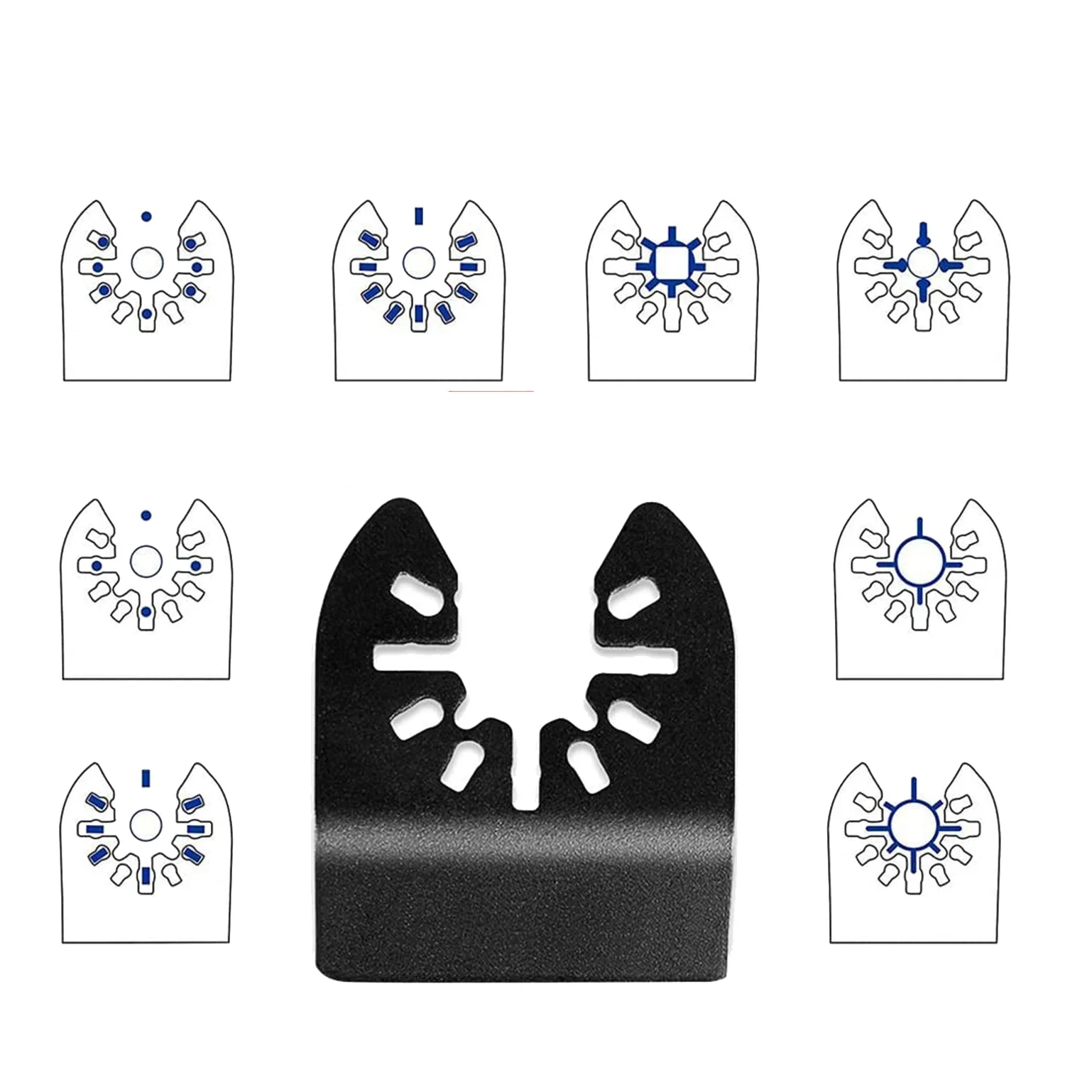 2 Pcs Square Slot Cutter for Electrical Box Drywall Outlet Cutout Tool Oscillating Square Blade for Drywall, Metal, Wood 4
