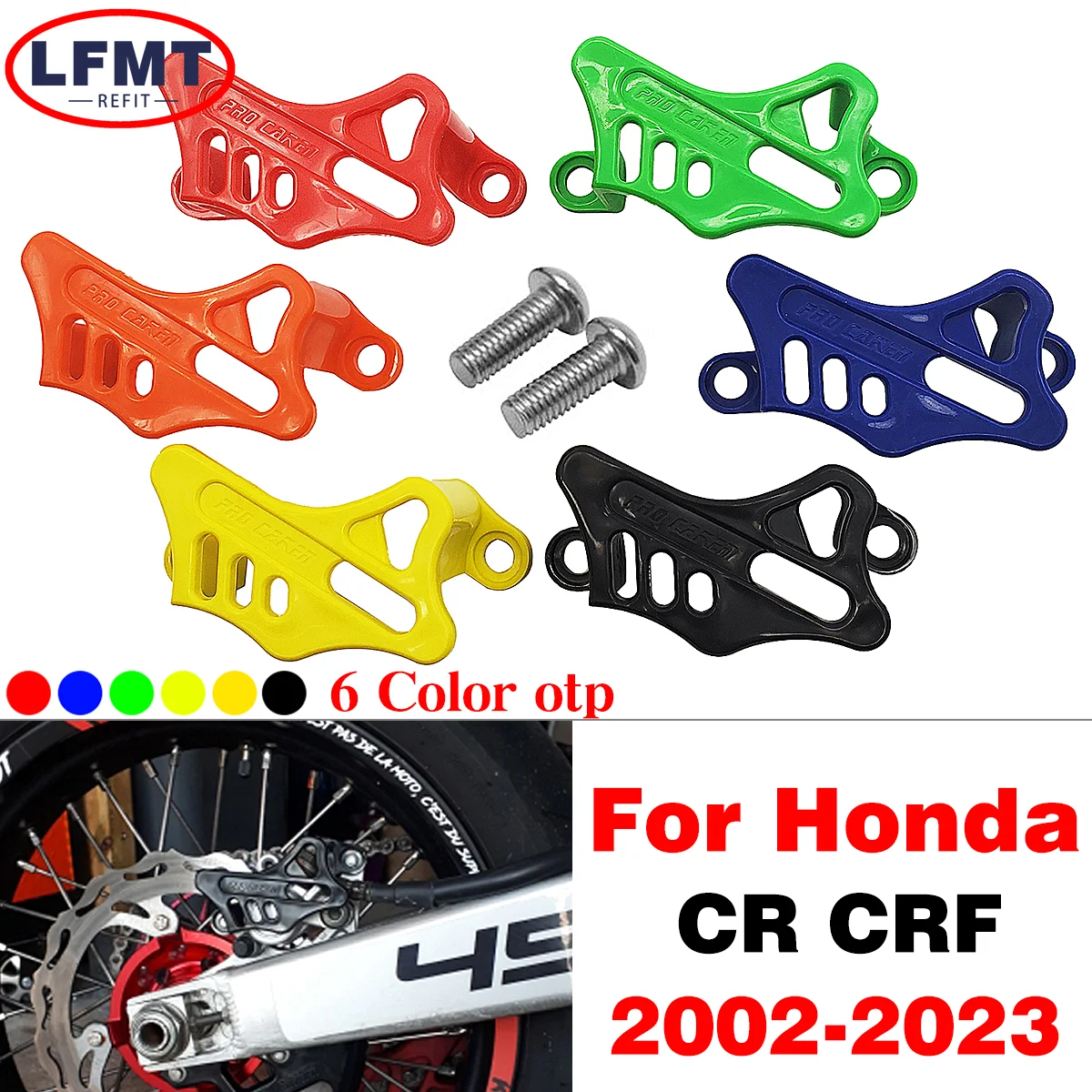 

For Honda CR125R CR250R CRF250X CRF450X CRF250RX CRF250R CRF450R CRF450L 2002-2023 Motorcycle Rear Brake Caliper Plastic Guard