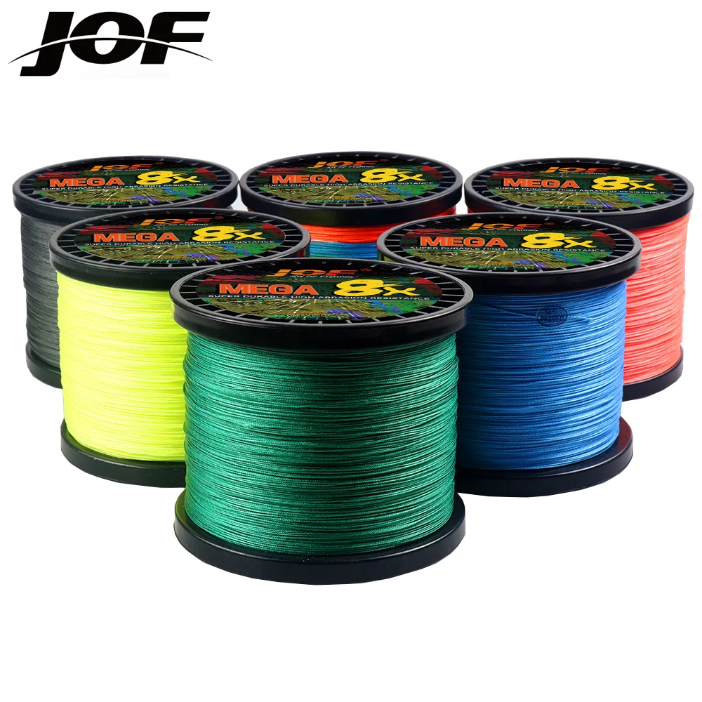 JOF Braided Line 8X 1000/500/300m 9 Color All for Fishing Line MaxDrag  22-88LB Multifilament PE Line for Saltwater Sea Fishing - AliExpress