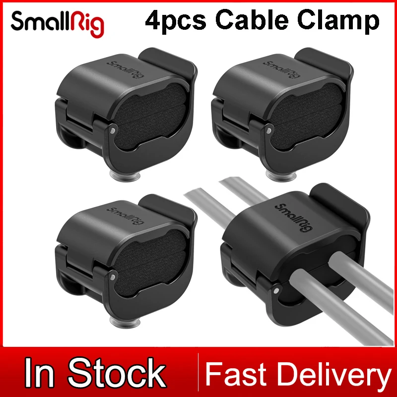 

SmallRig 4 шт. камеры Зажим для кабеля USB Type-C 2-7 мм Кабели быстрая разблокировка компактный и легкий 3685