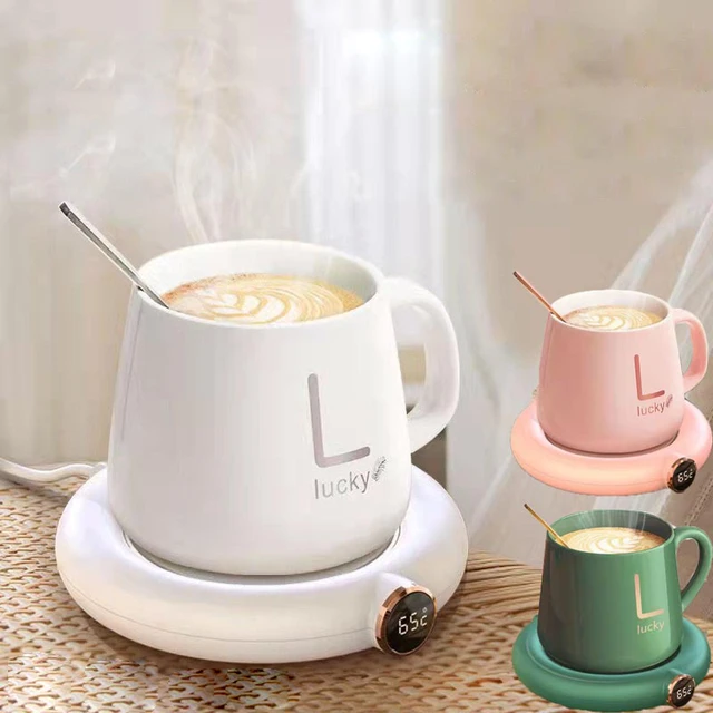 Coffee Mug Warmer, USB Powered Electric Beverage Cup Warmer Non-Slip Cup  Heater Warmer Coaster with 3 Adjustable Temperature Setting for Tea Water