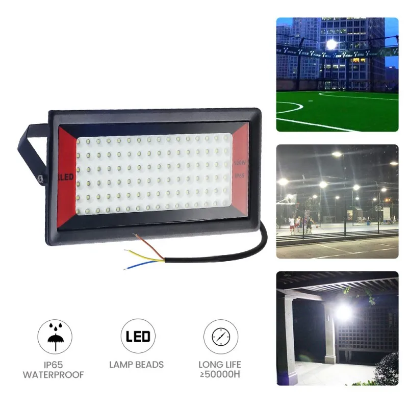 

220V LED Flood Light 50W 100W Floodlights Lamp Waterproof IP66 Reflector LED Exterior Outdoor Spotlight Arden Courtyard Lighting