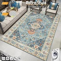 Oriental Bohemian Carpets for Living Room Decoration Retro Bedroom Carpet Classical Area Rugs Non-slip Old Style Rug Home Mats 1