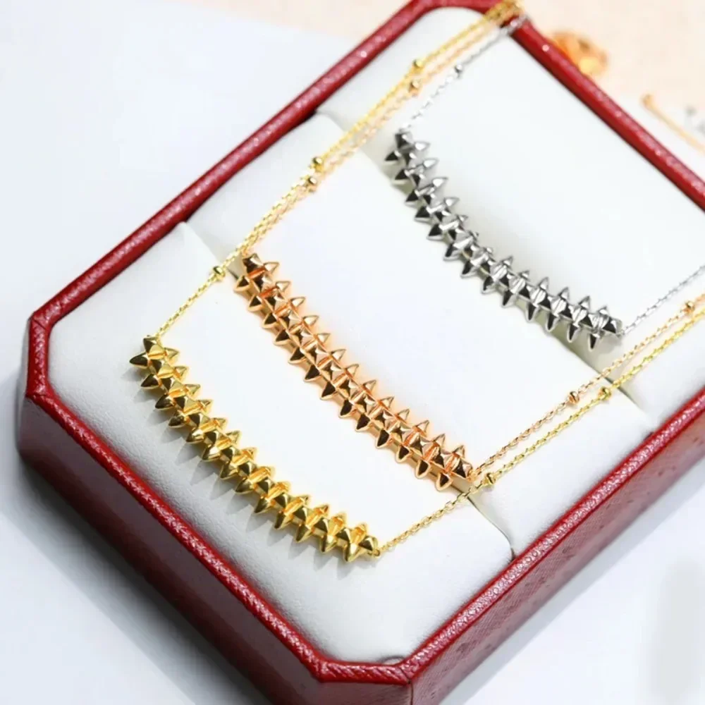 

Rivet Pendant Necklace 925 Sterling Silver Women Chains Replica Brands Men K Gold Choker Luxury Jewelry Wedding Guest Gift Sale