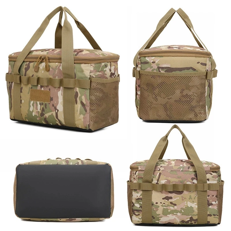 Large Capacity Outdoor Tableware Storage Bag Waterproof Camping Picnic Organizer Utensils Cookware Hiking Gear Accessories