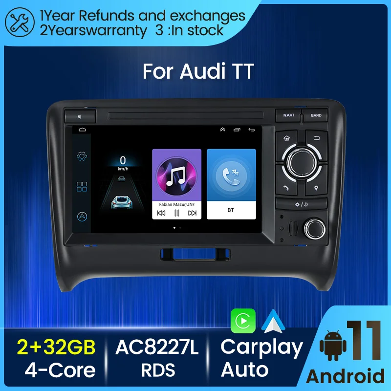 ショッピング公式 Carplayカーラジオ Android 11 Gpsナビゲーション オーディオテープレコーダー ステレオ Bt タッチスクリーン Wifi Audi Tt Mk2 06 12 直売アウトレット Crystalgalleryva Com