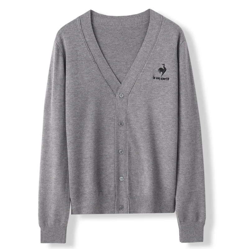 자수 긴팔 스웨터 재킷, V넥 캐시미어 니트 가디건, 커플, 남녀, 가을, 겨울, 신상