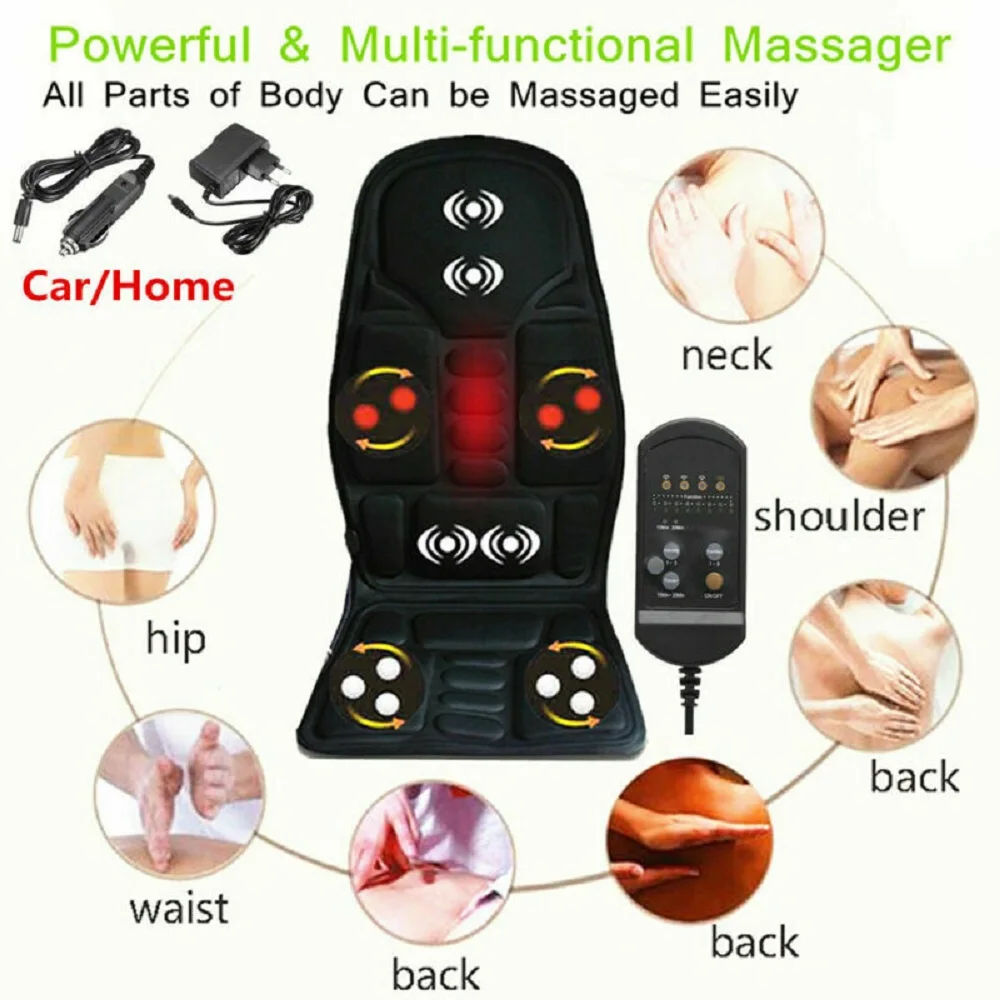 Full Body Massager Car Interior Accessories Breathable Universal Practical Car Supplies Massage Cushion Durable Car Cushion Soft 2