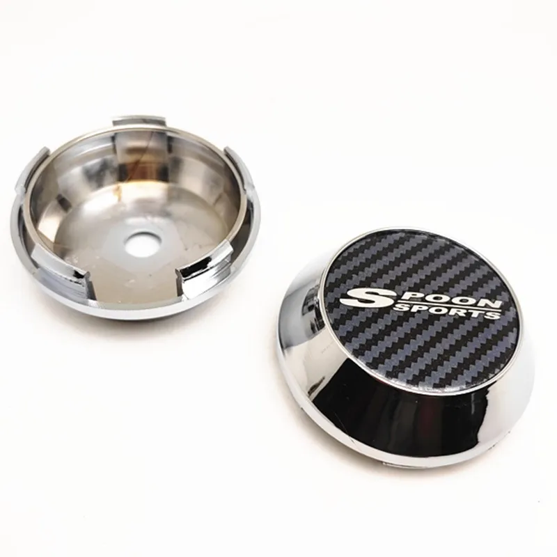 4pcs Spoon Sports Wheel Center Caps Hub 65mm Emblem Badge Rims Cover Car Styling Accessories car wheel hub covers