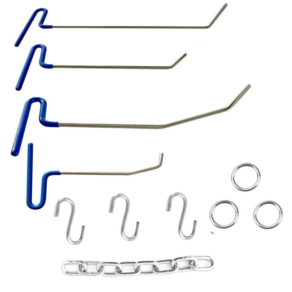 

Push Rod Whale Tails Rods Paintless Dent Repair Tool Remove Dents Auto Tool Set Door Dings Damage Repair Kit
