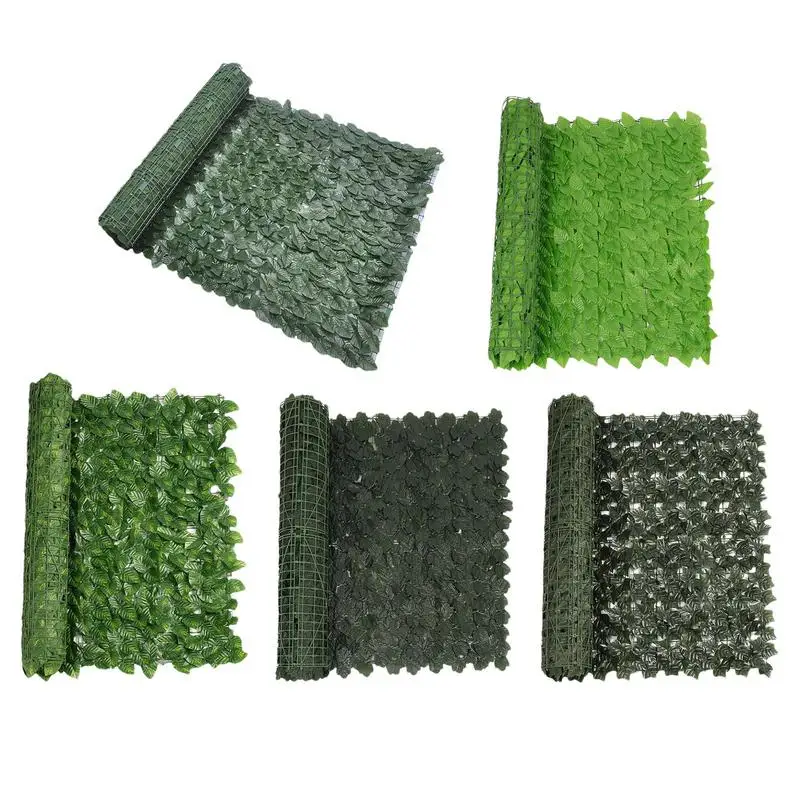 Artificial Ivy Fence Screening Expanding Trellis Fence Roll With Faux