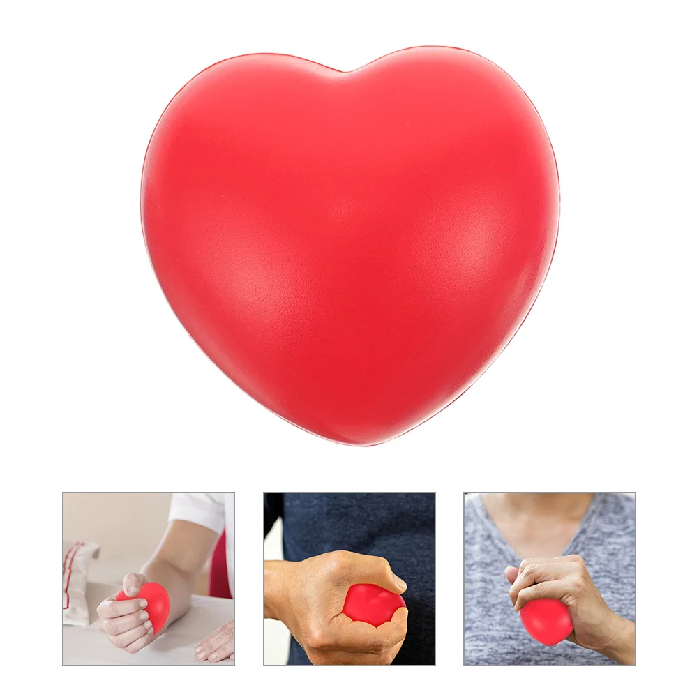 

4xRehabilitation Training Ball Heart Shaped Hand Exerciser Professional Grip Ball Trainer Small Stress Ball Finger Exercise Ball