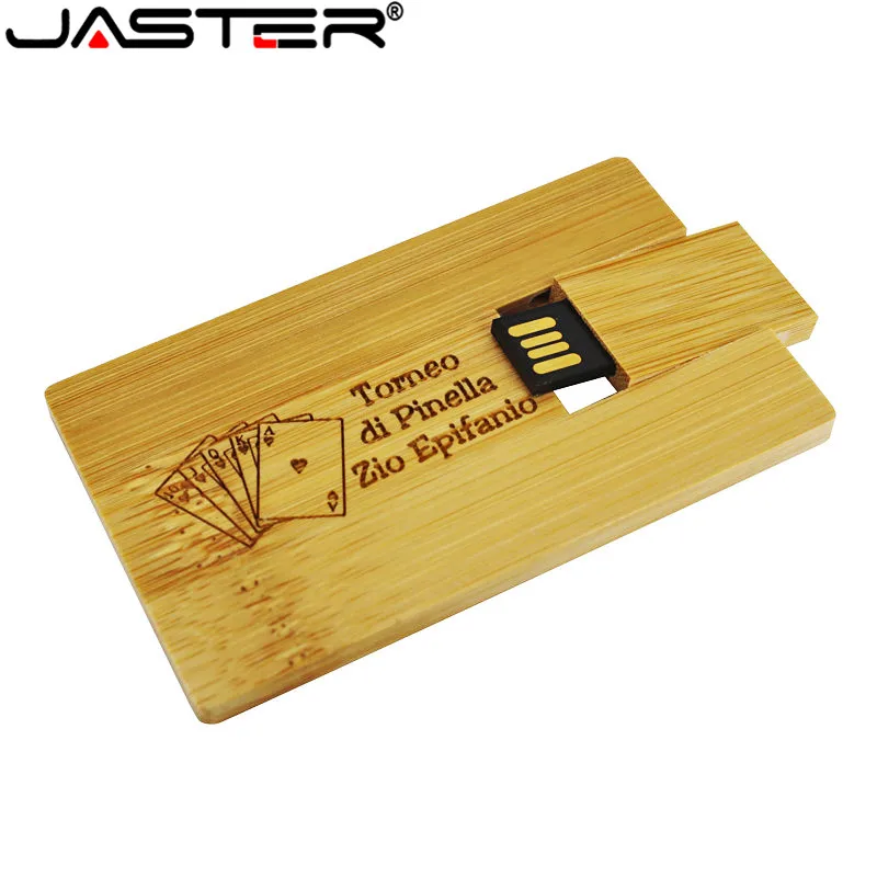 JASTER USB 플래시 드라이브 2.0 무료 로고 대나무 붉은 나무 조각 Pendrive 4GB 8GB 16G 32GB 64GB 나무 카드 모델 USB 메모리 스틱