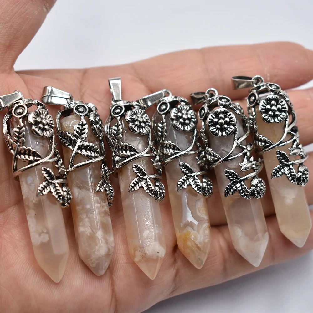 

6 шт./партия, подвески из натурального агата