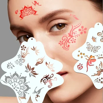 Modelli per pittura del viso adulti bambini body art professionale riutilizzabili modelli per feste facili da usare strumenti per il trucco modello nuovo