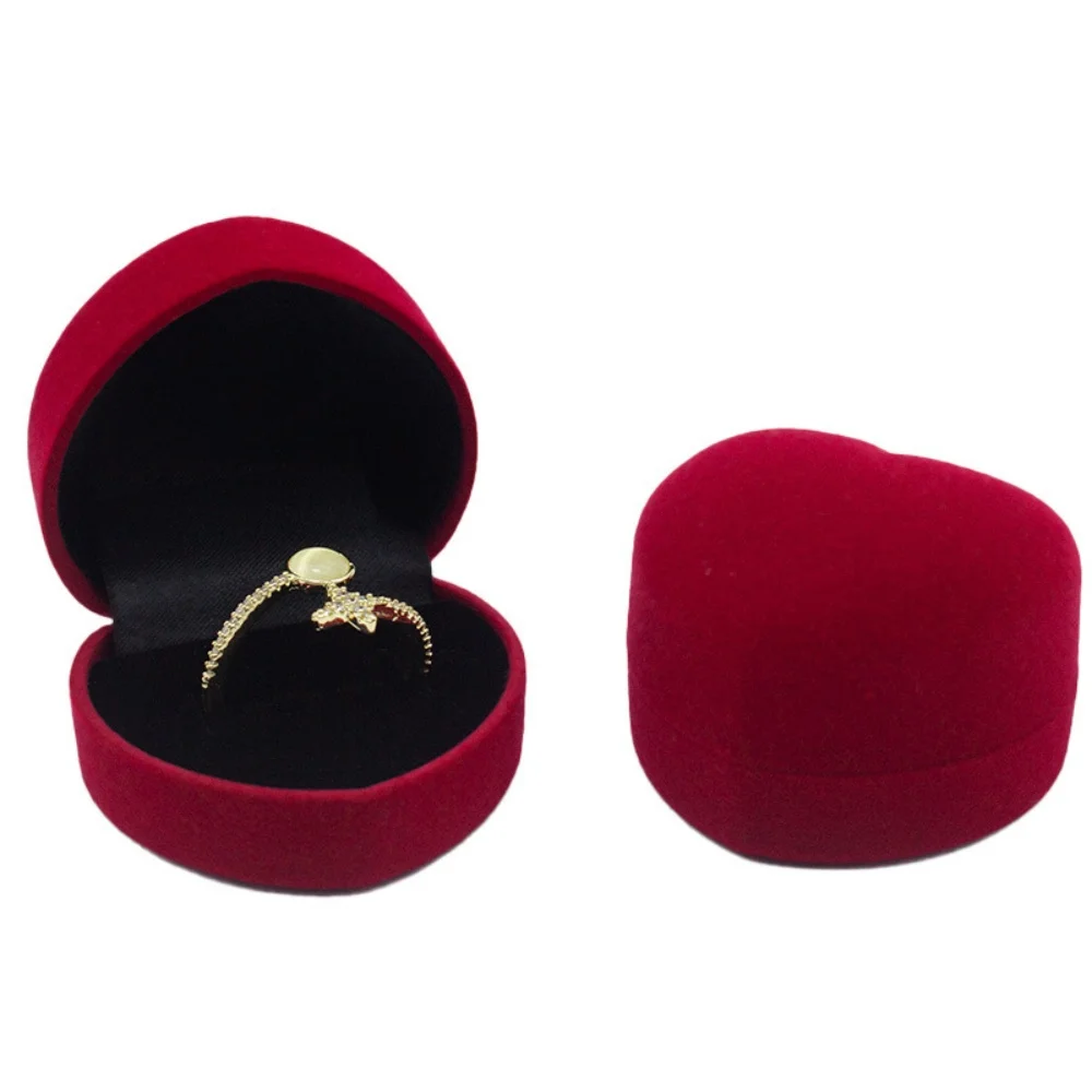 Earring Packaging Box Plush Jewelry Display Case Velvet Jewelry Box Luxurious Valentine'S Day Gift Box For Wedding Anniversary