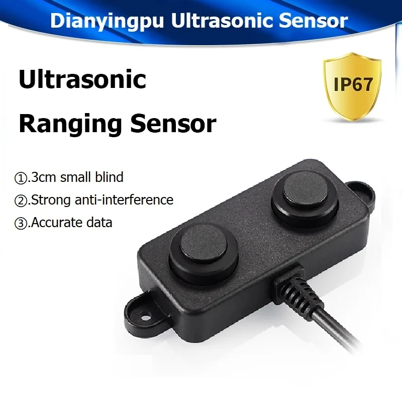 A02 초음파 감지 센서, 450cm RS485 I2C PWM UART 방수 범위 모듈 로봇 AGV 소형 초음파 센서