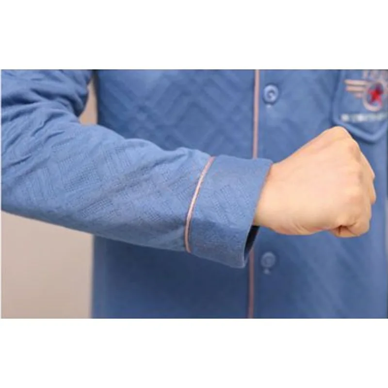 2023 New Pajamas Autumn Winter Long-sleeved Loungewear Cotton Thicken Sleepwear Air Cotton Sandwich Nightwear Warm Homewear Set