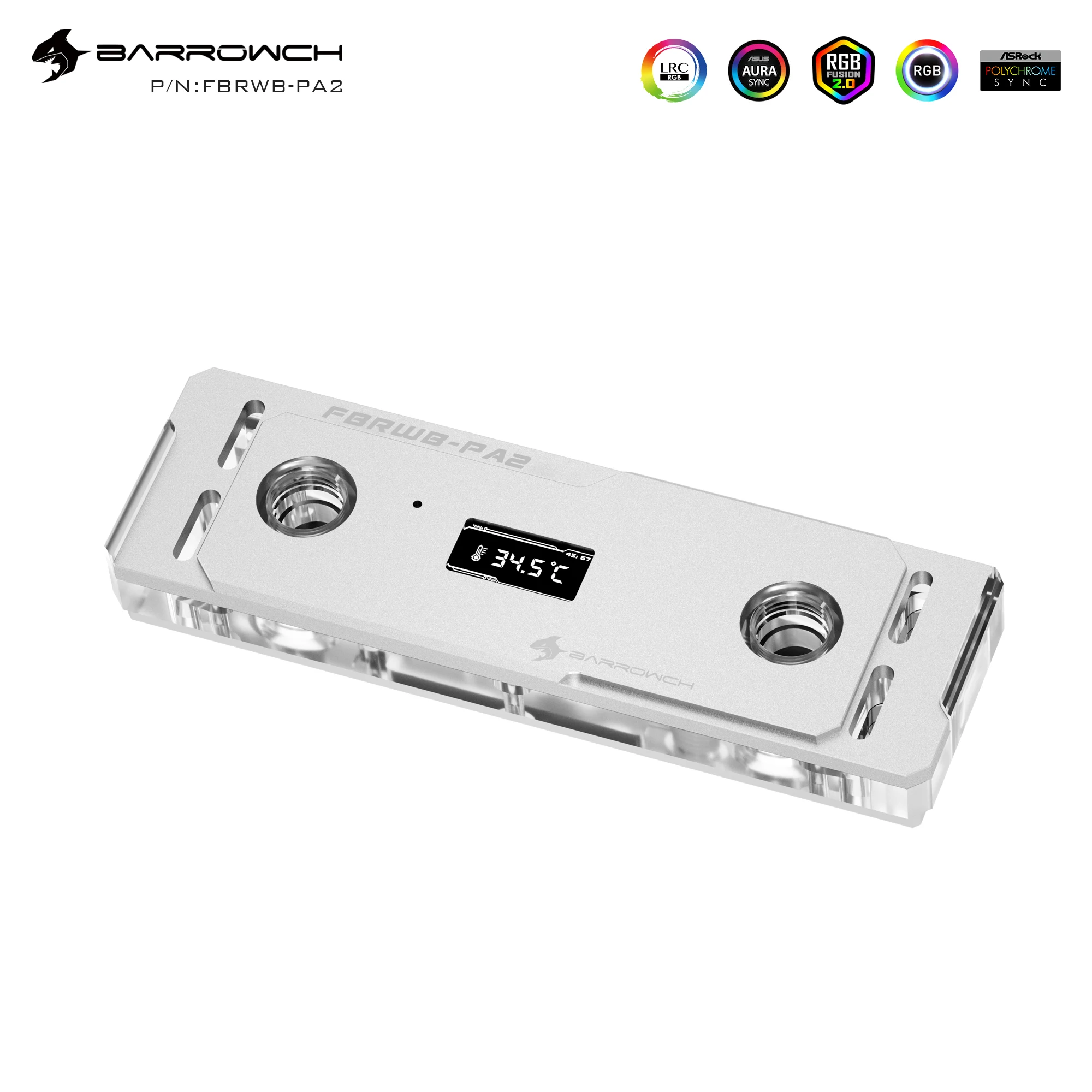 Tft Display Digital Memory Water Block Lrc 2.0 Iluminação Padrão com Ram Armaduras de Refrigeração 5v 3pin Barrowch-fbrwb-pa2 - Imagem 3