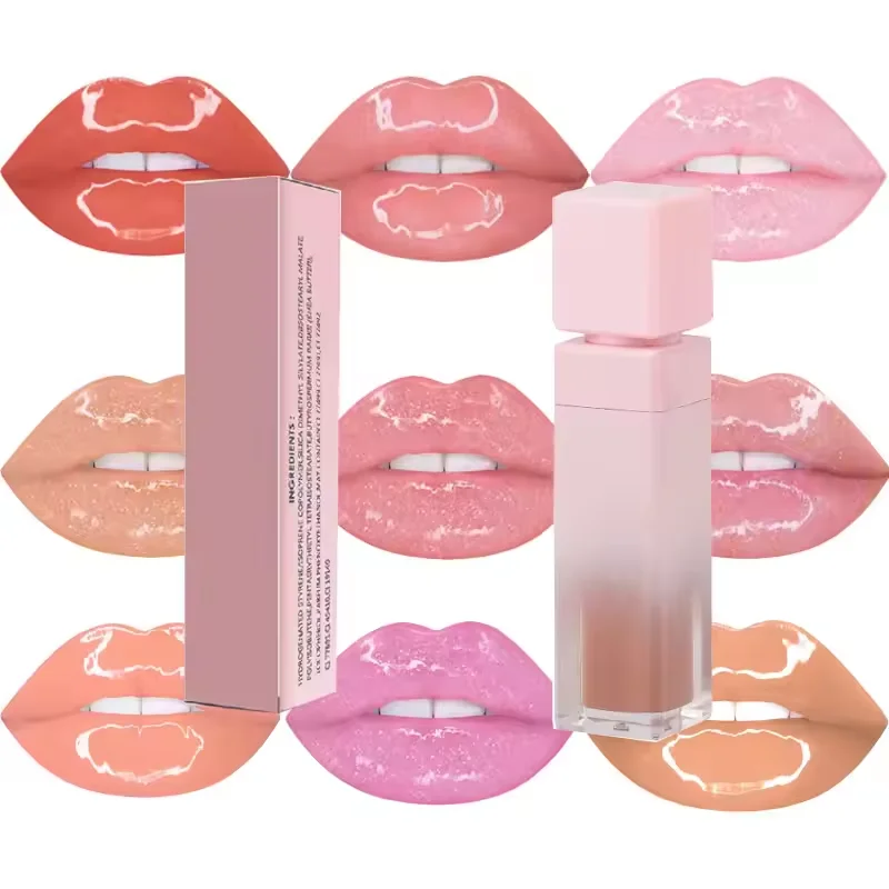 

15pcs Pink Lipgloss Private Label Custom Logo Liquid Lipstick Wholesale Bulk Lip gloss Base Clear Makeup Cosmetics Vendor