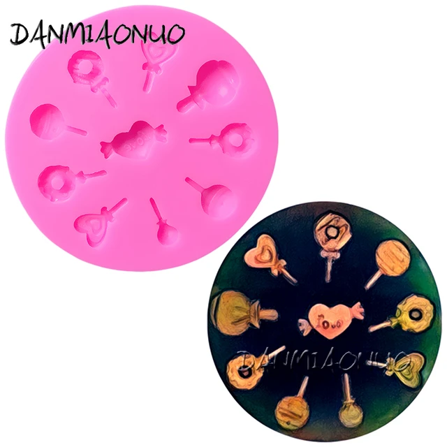 DANMIAONUO A0397032 Lollipop Shape Cake Design Moldes De Silicona Para Velas  Fondant Tools Moule Silicone Patisserie