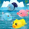 Summer Bath Toys Cute Animal Swimming Bathing Ducks Whale Floating Wind Up Clockwork Water Shower Toys for Baby 0 24 Months 3