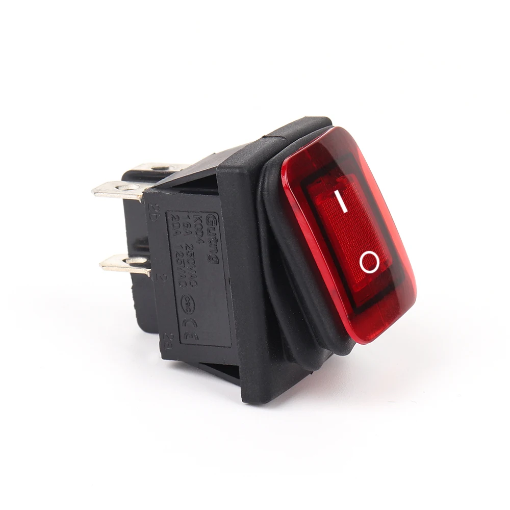 Waterproof Rocker Switch on-off Push Button Switch 4-pin 2PCs
