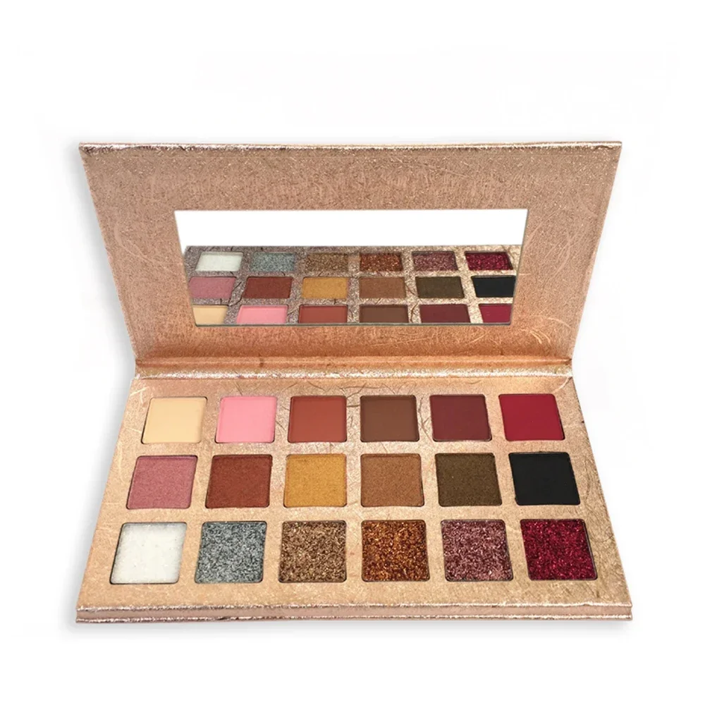 18-colors Private Label Eyeshadow Custom Bulk Eyes Makeup Muddy Texture Wet Silty Shimmering Matte Pigment Paper-tray Pallet 2