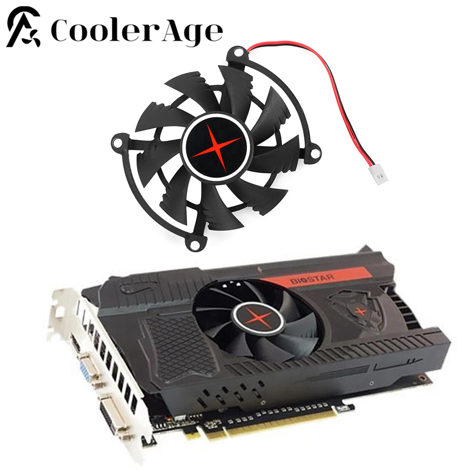 Nuovo 75Mm 2Pin Nd-8015M12B Ventola Di Raffreddamento Di Ricambio Per Biostar Nvidia Geforce Gtx 750 Ti Gpu 2Gb Gddr5 Scheda Grafica Video Ventole