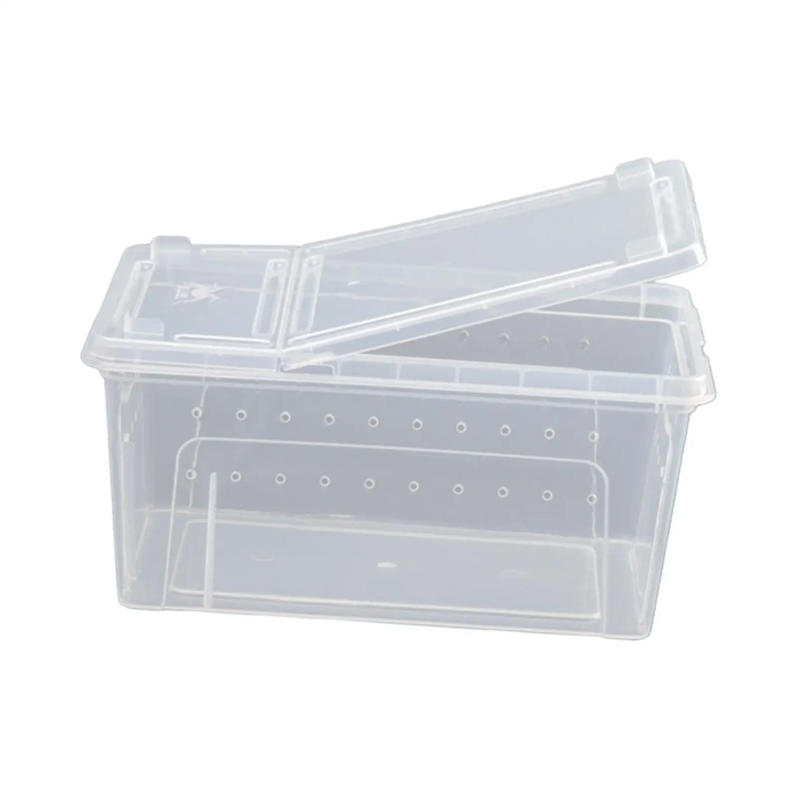 Reptile Breeding Box, Transparent Animal Habitat Cage, Turtle Transport Container for Silkworm Snake