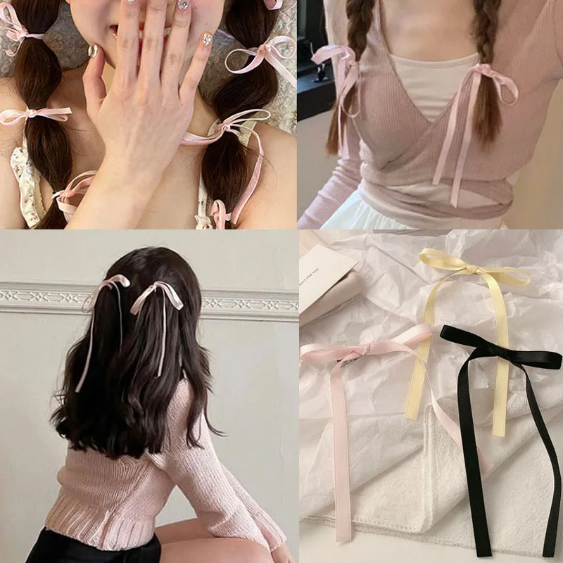 1PCS Lace hairpin Bow Hairpin Ribbon Ponytail Sweet cute headdress Fashion headdress Baby cute hairpin hairaddress