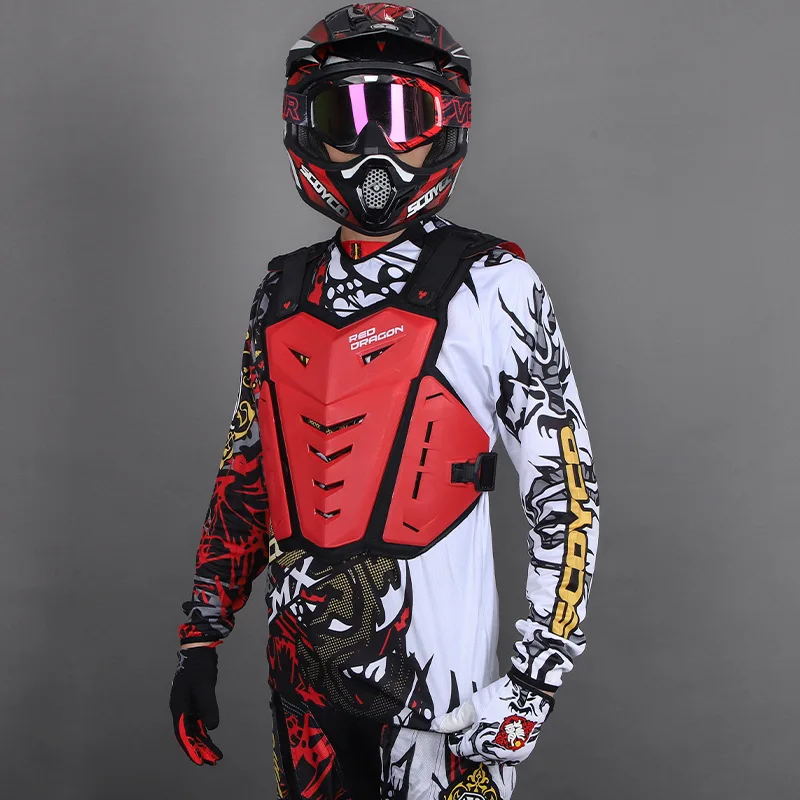 SULAITE Motorcycle Armor Vest Chest Body Protectors Back Protector Portable Skateboard Motocross Armored Jacket Protective Gear