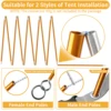 1pc/2pc Aluminum Alloy Tent Pole 4.3M/3.6M Camping Support Poles Replacement Accessories for Hiking Awning Shelter Frames Rods 4