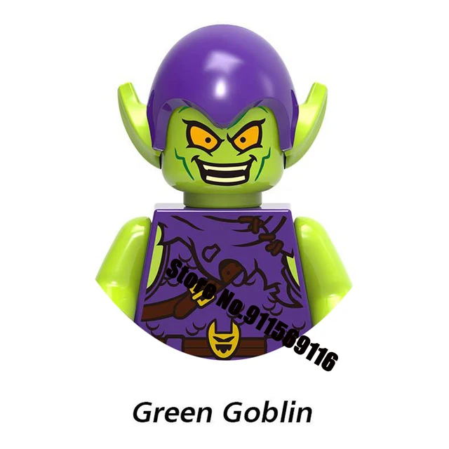 Brand DISNEY Green Goblin Mysterio Doctor Octopus Building Blocks Doctor Strange Sandman Electro Action Figure Kid Toy Bricks M-X1142